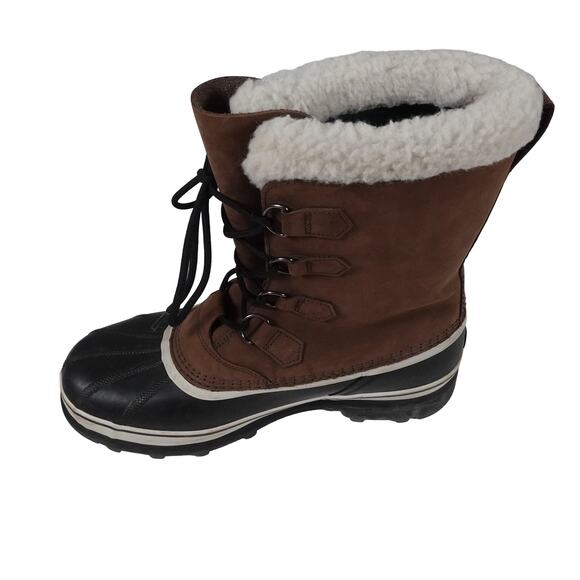 Sorel Caribou Waterproof Burno Leather Winter Boot Removable Lining Men\'s 12 main image 4
